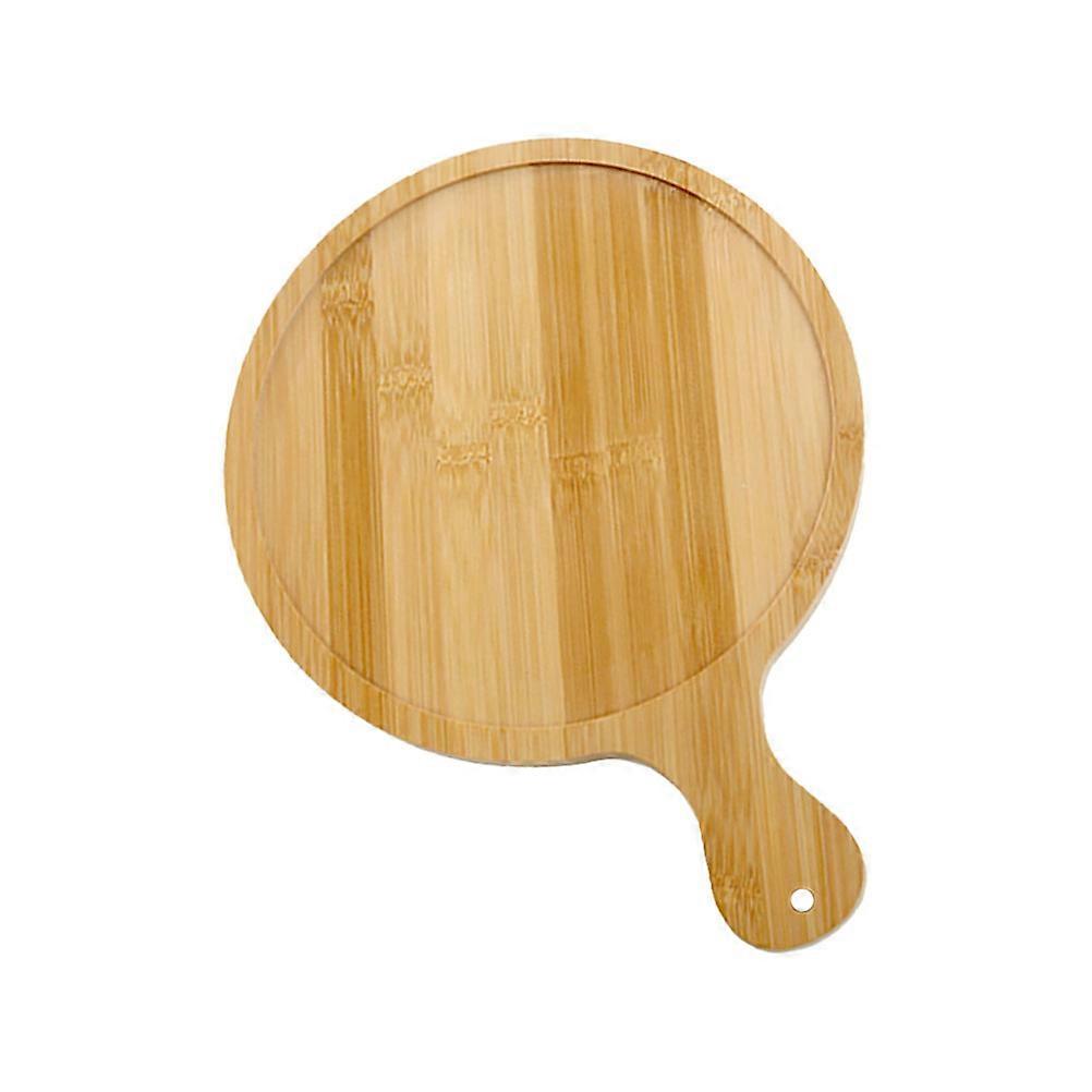 Pizza Serving Board Tray With Handles Natural Decor 10-Inch 1Pc