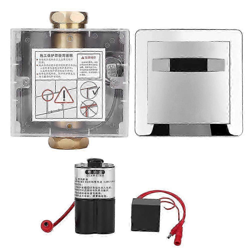 Automatic Infrared Urinal Flush Valve with Copper Construction - Water-Saving Sensor for Hotel & Bathroom Use