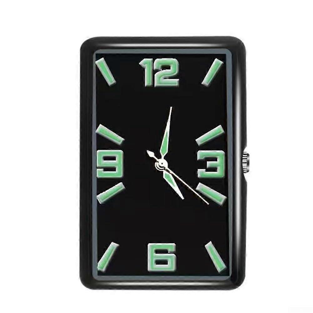 Rectangular Car Clock with Stickers and Tuyere Clamp for Easy Installation, A-Luminous Display, Ideal for Driving Overview