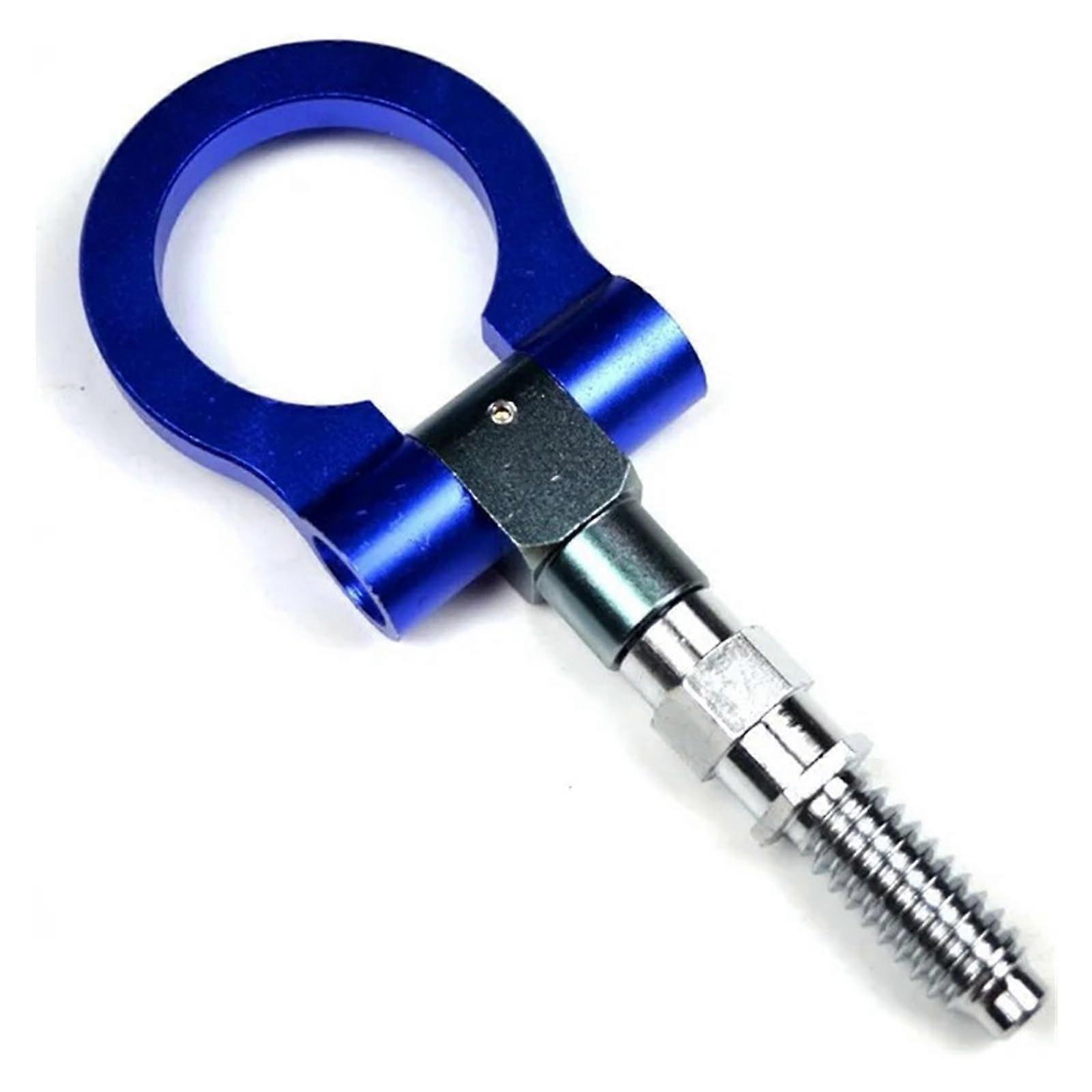 Universal European Trailer Hitch for Car Front Bumper, Blue, Compatible with Various Models, Durable Steel Construction
