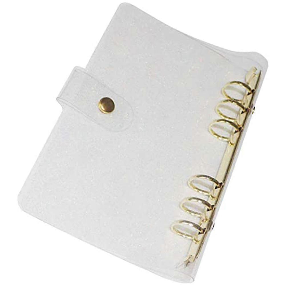 Refillable Binder Cover with Transparent PVC for Office, Travel Journal, Diary – Button Closure for Work and Home Use