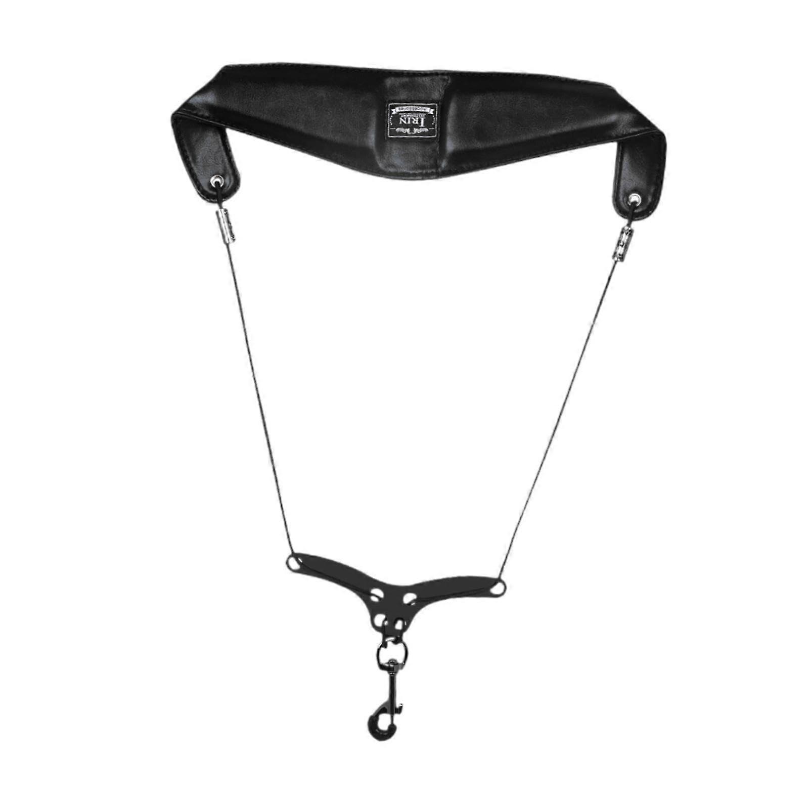 Sax Strap Sax Neck Strap Breathable Lightweight Metal Hook Strap for Wind Instruments Sax Strap for Clarinet Saxophone Black