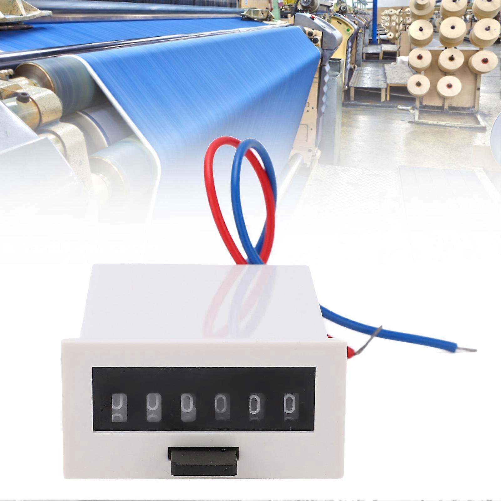 Electromagnetic Counter 6 Digit High Speed Accurate Electronic Pulse Counter for Chemical Textile Machinery AC220V