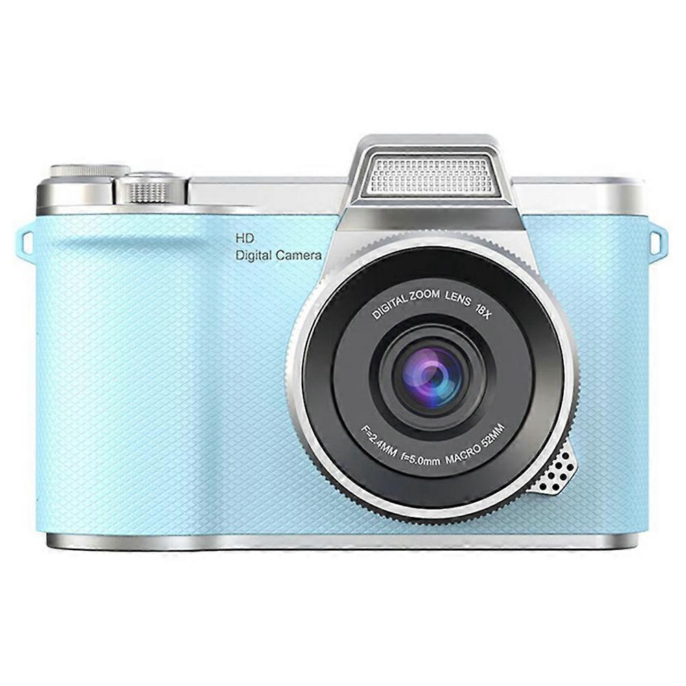 TKdaddy LK-013 2.4 Inch HD Flip Screen Students Digital Camera CCD Video Recording Entry Level Camera with 32G Card Blue