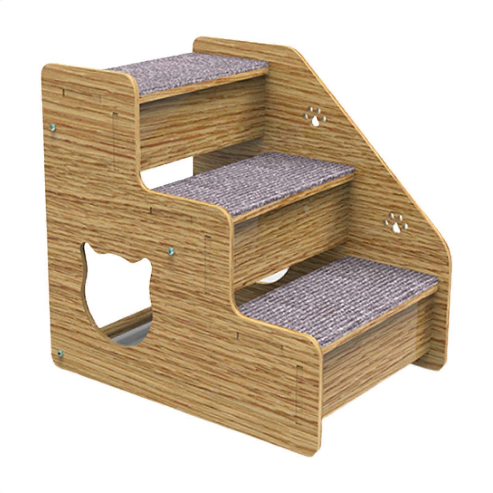 Pet stairs for couch – Portable 3step dog stairs for medium/small dogs