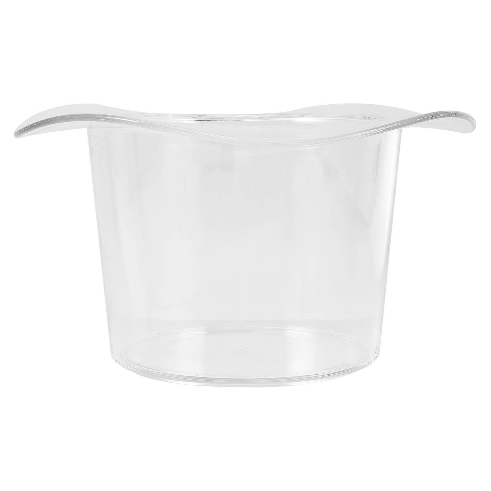 Acrylic Ice Bucket Ice Container For Buffets Home Use Round Top 20x20cm Serving Wine Bottles 1Pcs