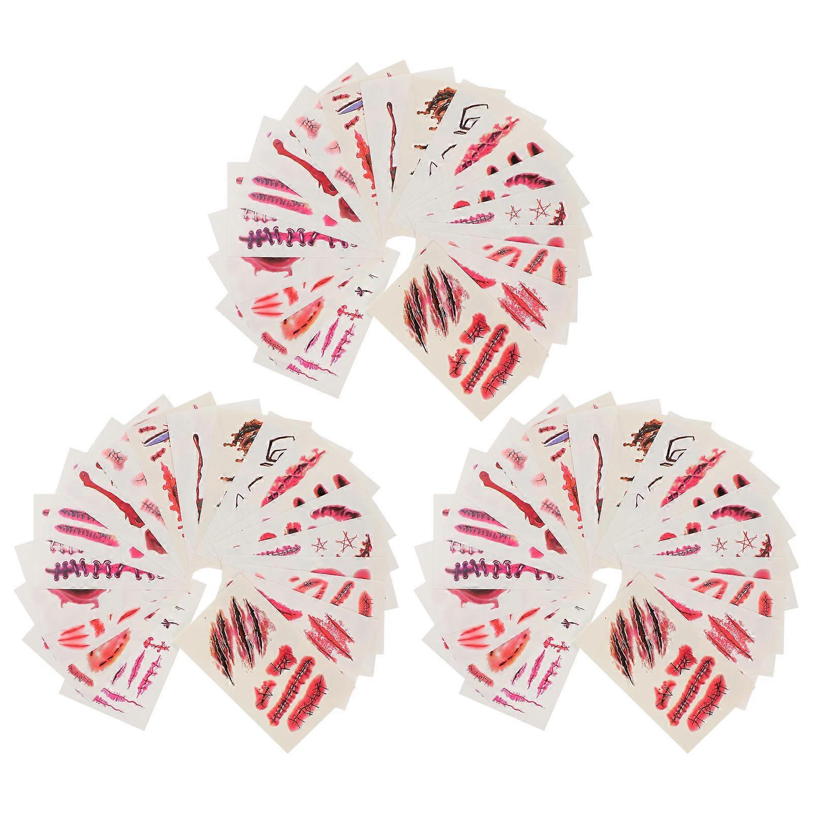 Tattoo Stickers For Halloween And Masquerade Events Assorted Color Easy To Use 60 Sheets