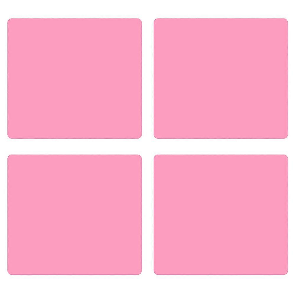 Silicone Heat Resistant Table Mats Set of 4 Non Slip Cartoon Design Washable for Kids Home Restaurant Use Pink