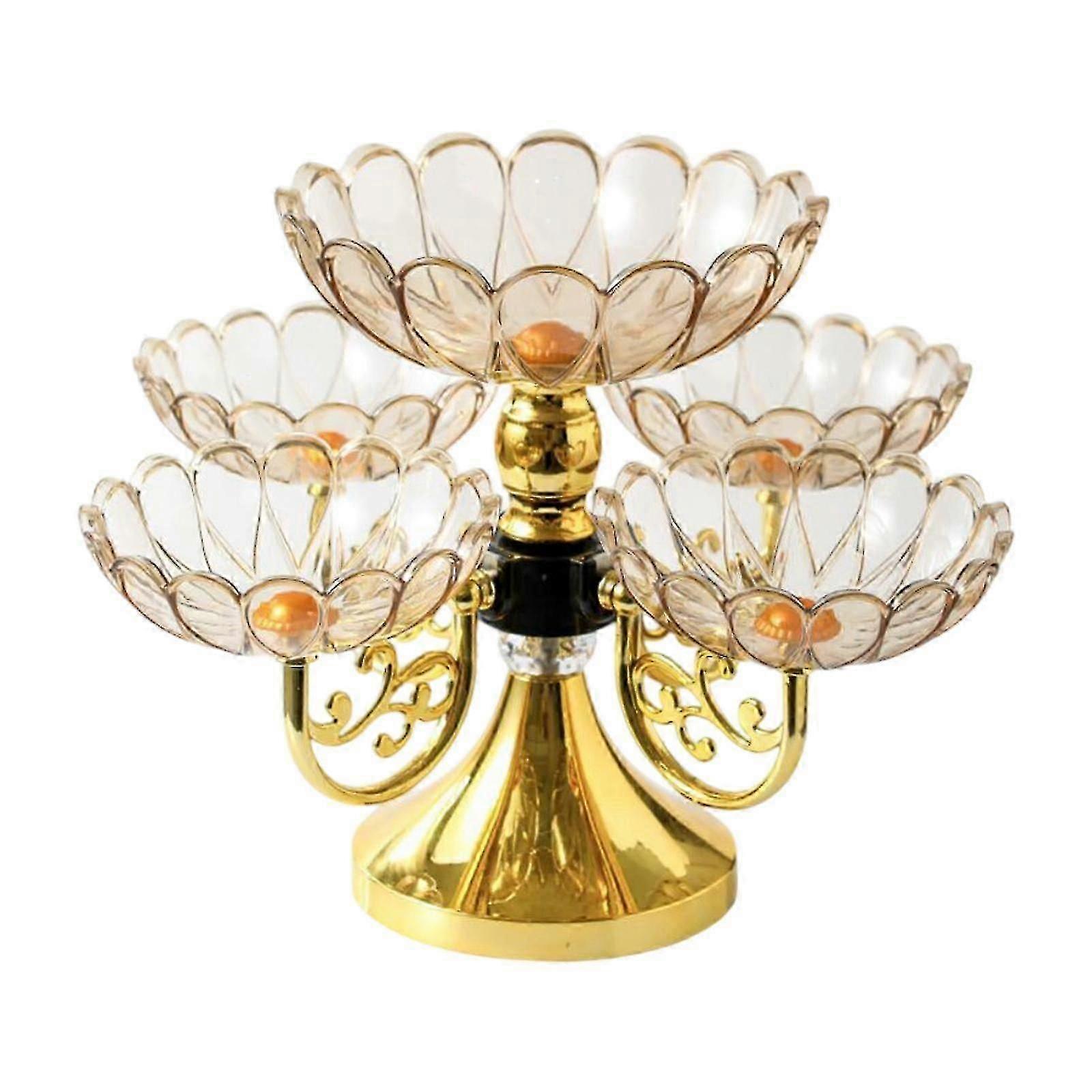 Rotating Snack Serving Tray Dried Fruit Organizer Plate for Restaurant Party