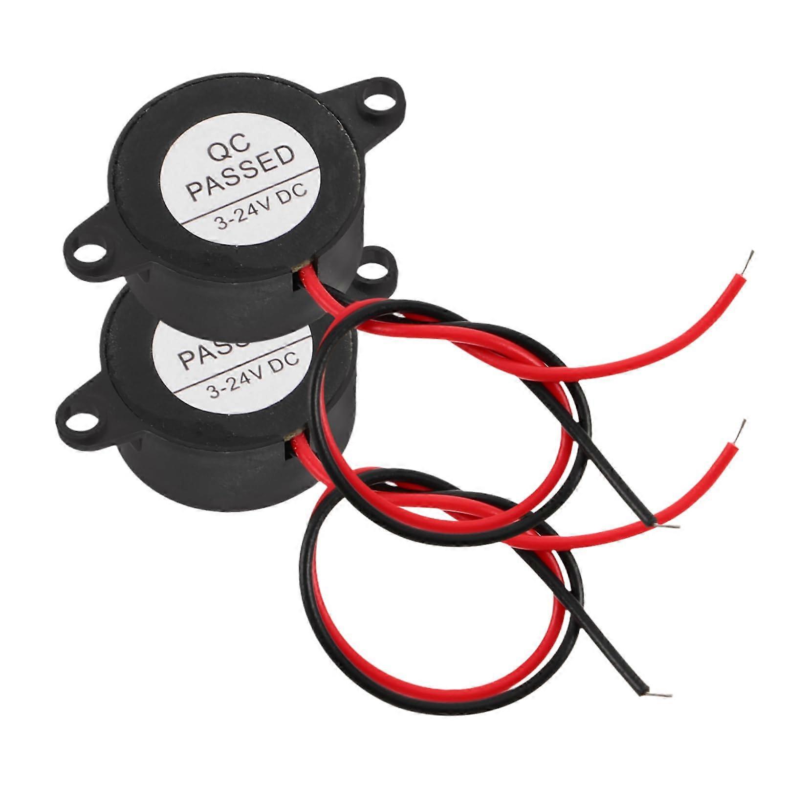 2 Pieces Active Piezoelectric Alarm System Frequency Warning Loudspeaker for Electronic Devices and Security Applications