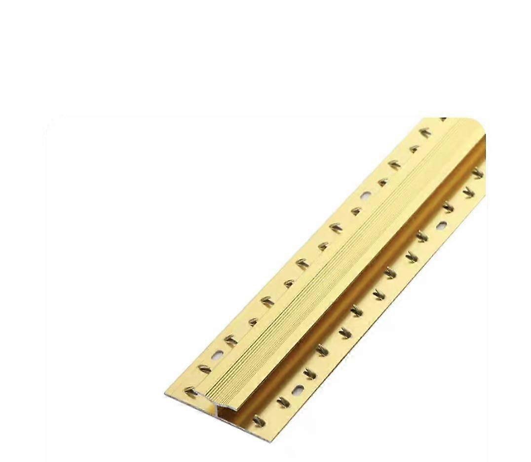 Transition strip made of aluminum alloy – Nonslip carpet edge protector for smooth floor transitions, 90 cm x 4.6 cm, 1 piece (Gold)