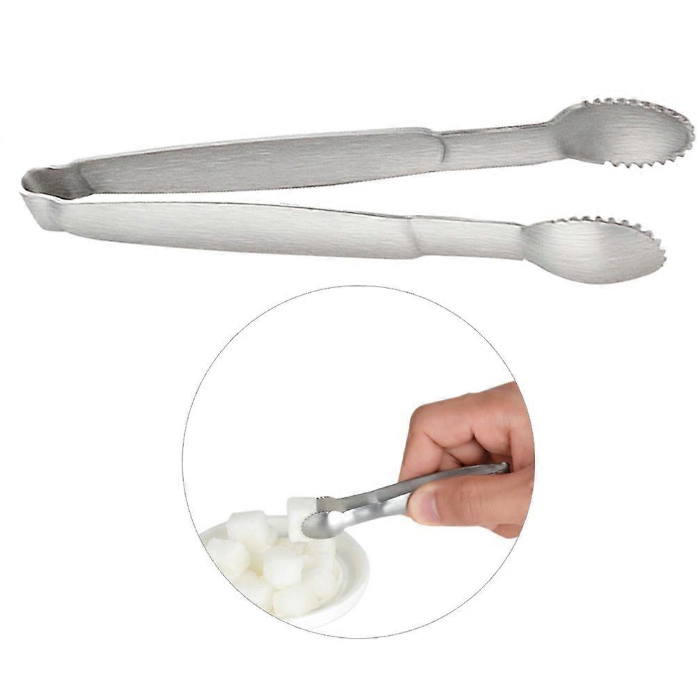 Stainless Steel Sugar Tongs 2Pcs Multi-Purpose Kitchen Tongs for Tea Party Coffee Bar Easy to Clean Silver
