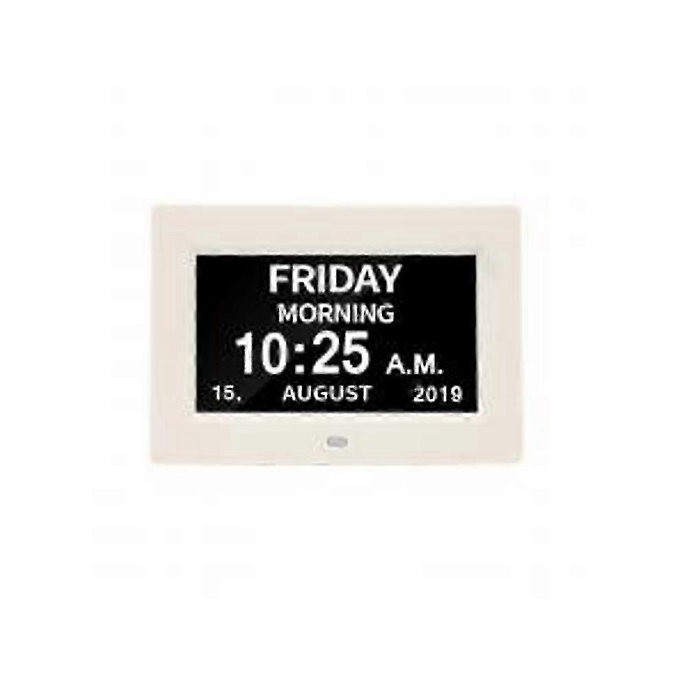 7-inch HD Senior Day Calendar Clock with Auto Brightness & Multilingual - Ideal for Dementia