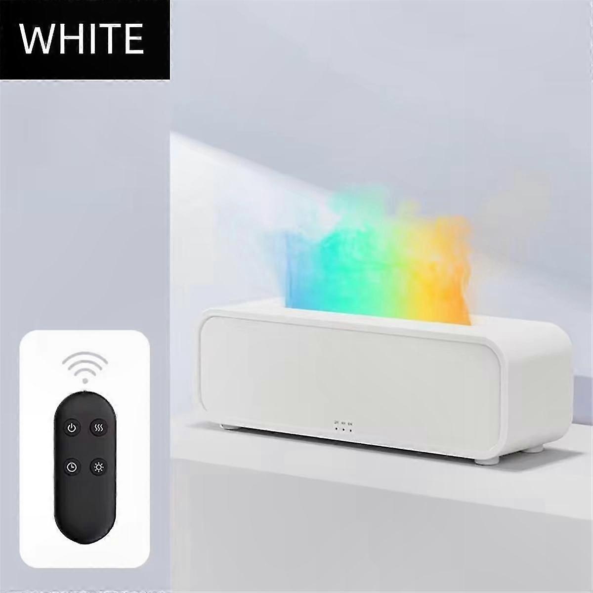 Remote-Controlled 7-Color Flame Aromatherapy Diffuser with Silent Humidification and Timer for Home Use