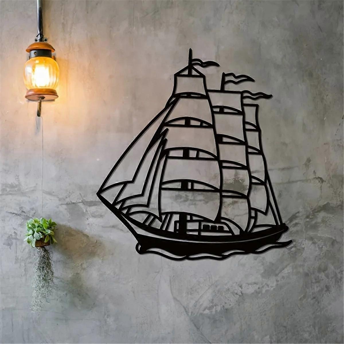 Metal Sailboat Wall Art,Imitation Ancient Ship Decor