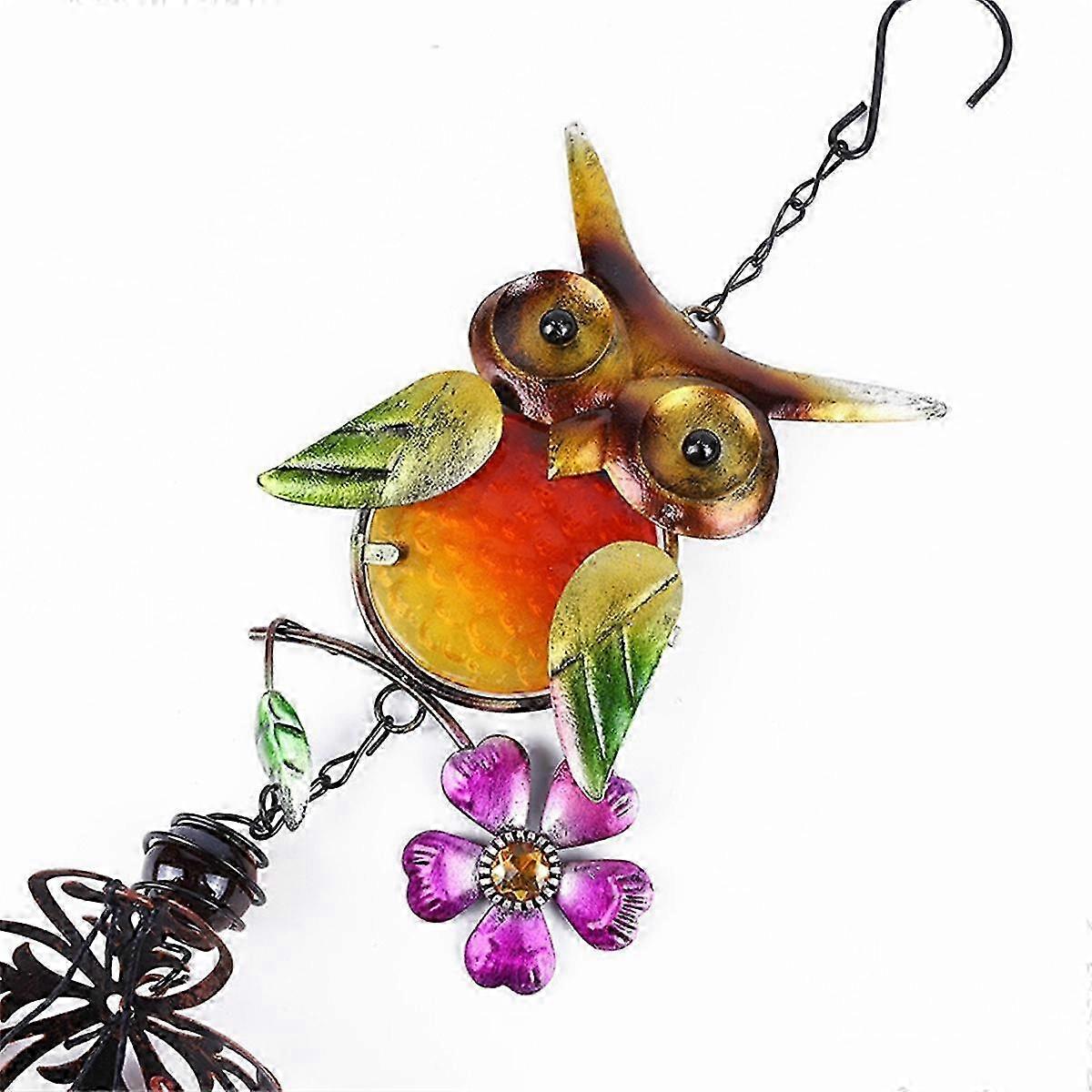 Home Decor Metal Wind Chime with Owl Design: Outdoor Garden Pendant, Accessories & Tools for Stylish Spaces