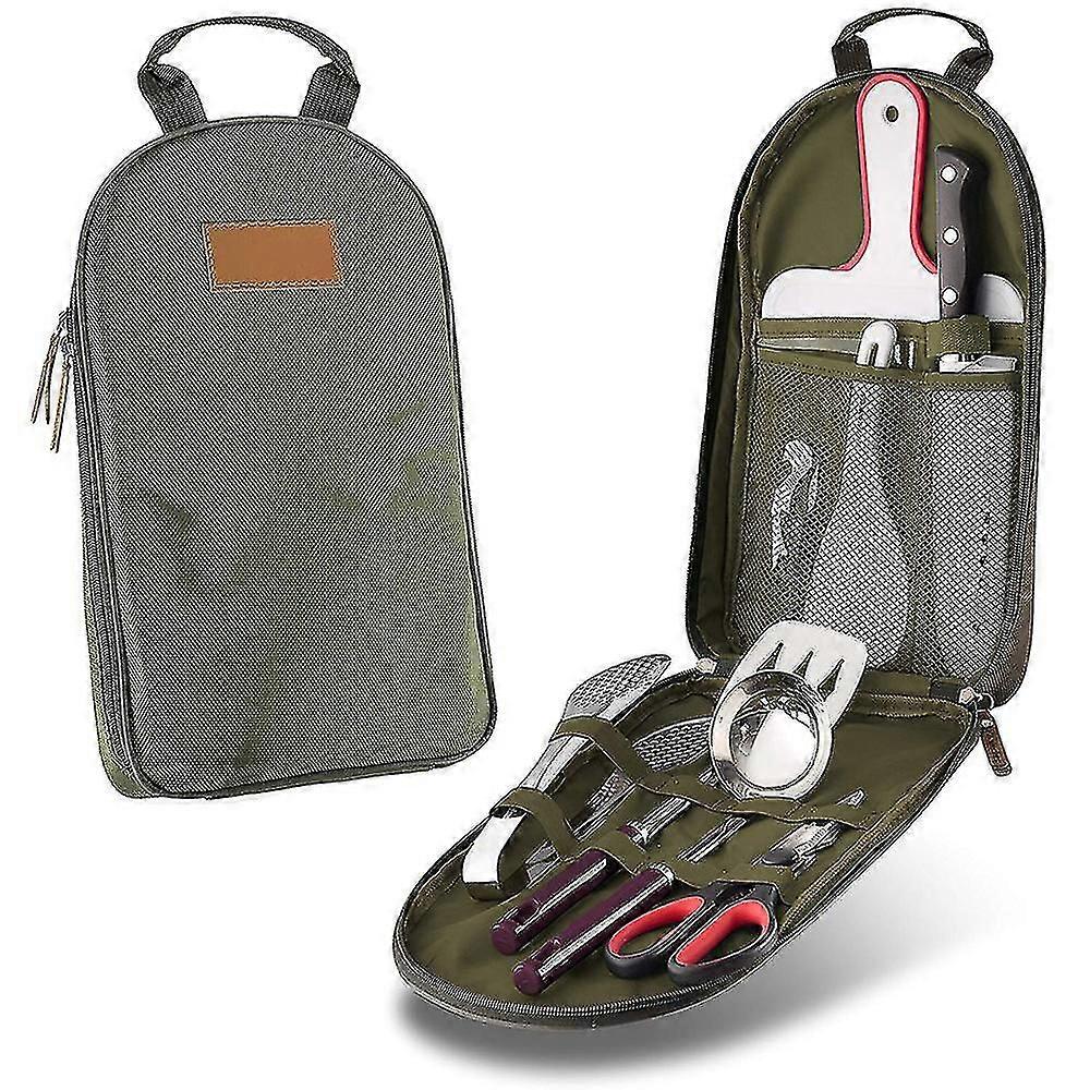 Camping Kitchen Utensil Organizer Travel Set Portable Bbq Camping