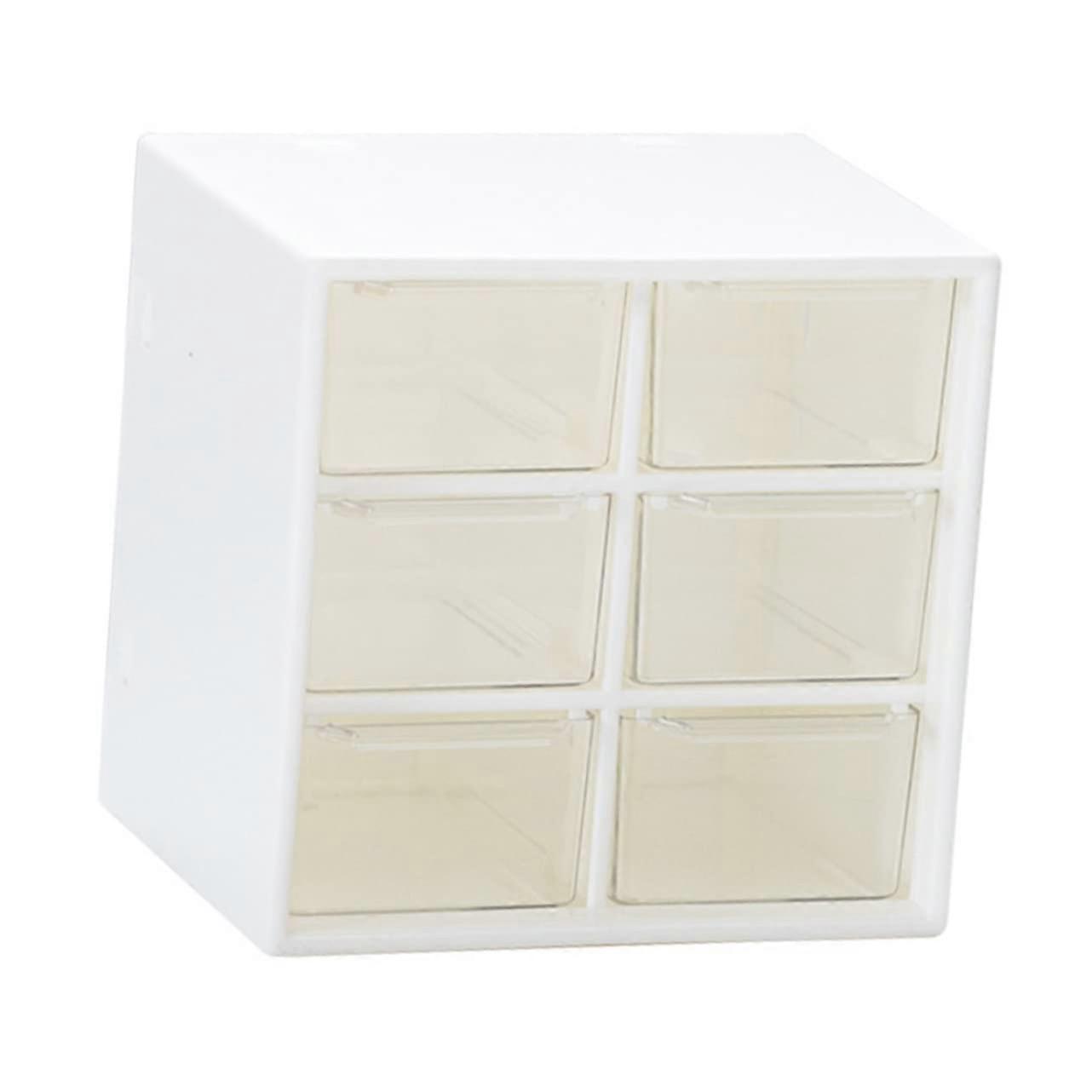 Box Plastic Visible Drawer Box Multi Grid Stationery Storage Case Capacity Desktop Organizer for Pens Rulers Jewelry White Plastic Design for Use
