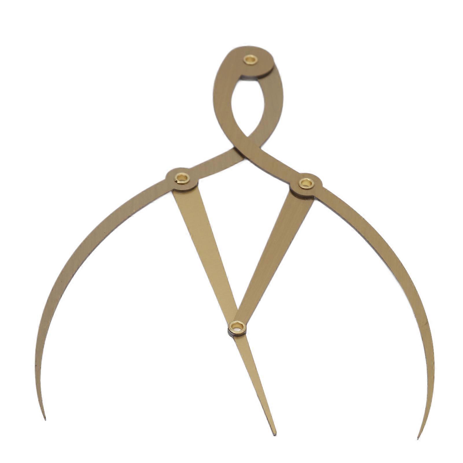 Eyebrow Ruler Multifunctional Stainless Steel 3 Point Positioning Ruler for Beginners Tattoo Artists Gold 