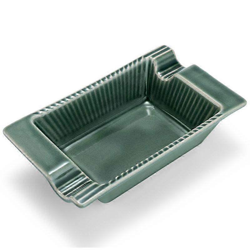 Large Capacity Ceramic Cigar Ashtray Double Slot