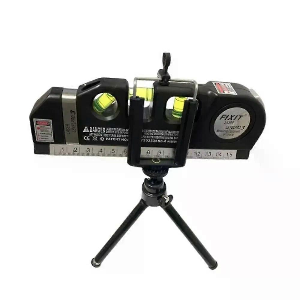 Laser Level Line Tool Multipurpose Laser Level Kit Standard Cross Line Lase 8 Feet Measure Tape Ruler With Metal Tripod Stand