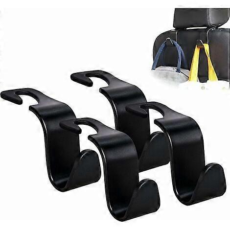 4 Pcs Car Seat Headrest Hooks Black Type S