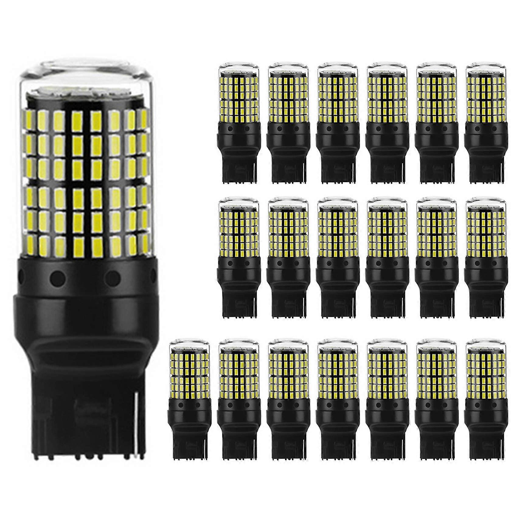 20Pcs LED 7440 W21W T20 WY21W LED 3014 144SMD 24W 6000k Canbus Lamp Reverse Turn Signal