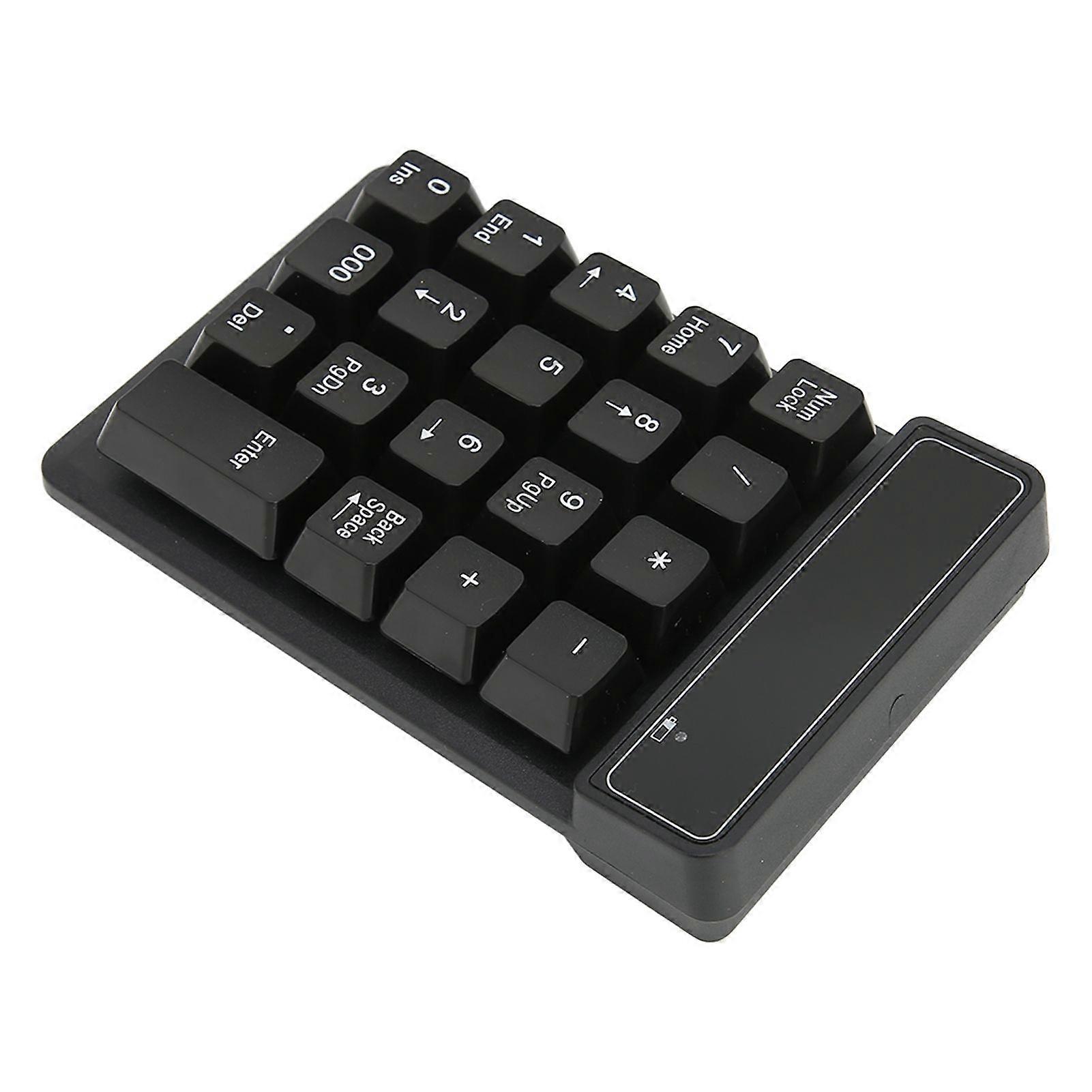 Wireless Number Pad 19 Keys 2.4GHz Wireless Portable Ergonomic Design Waterproof Lightweight Numeric Keypad