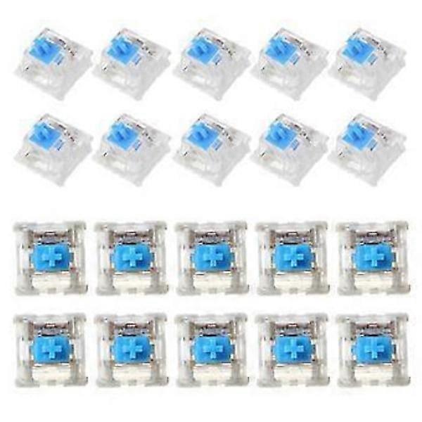 10 Pcs 3-Pin Mechanical Keyboard Blue Switches for Cherry MX Keyboard Tester Kit 60g Force PCB Mounted