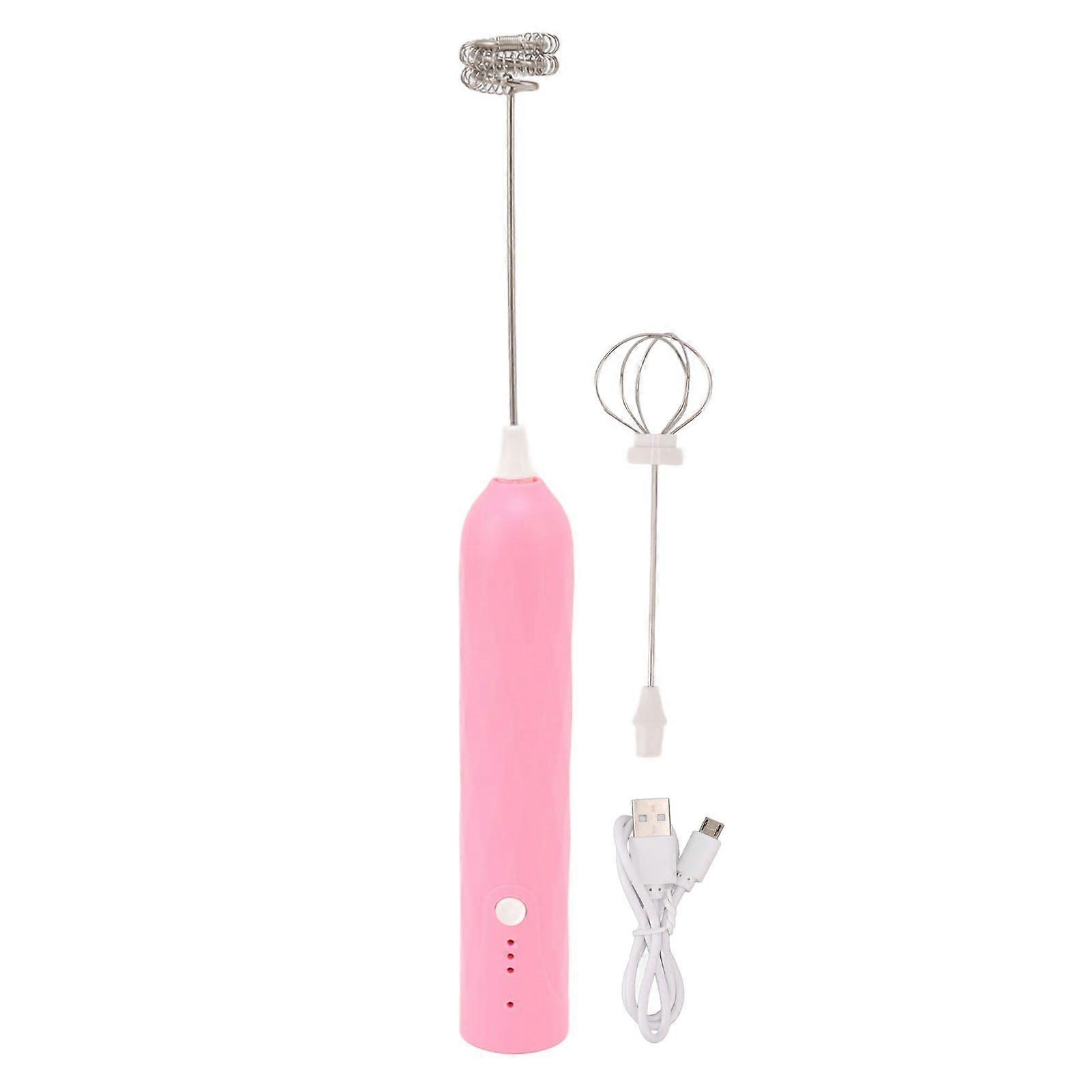 Small Household Egg Beater Mini Multifunctional Blender Handheld Electric Stirrer Foam Maker Whisk Cordless Milk Coffee Foamer Pink