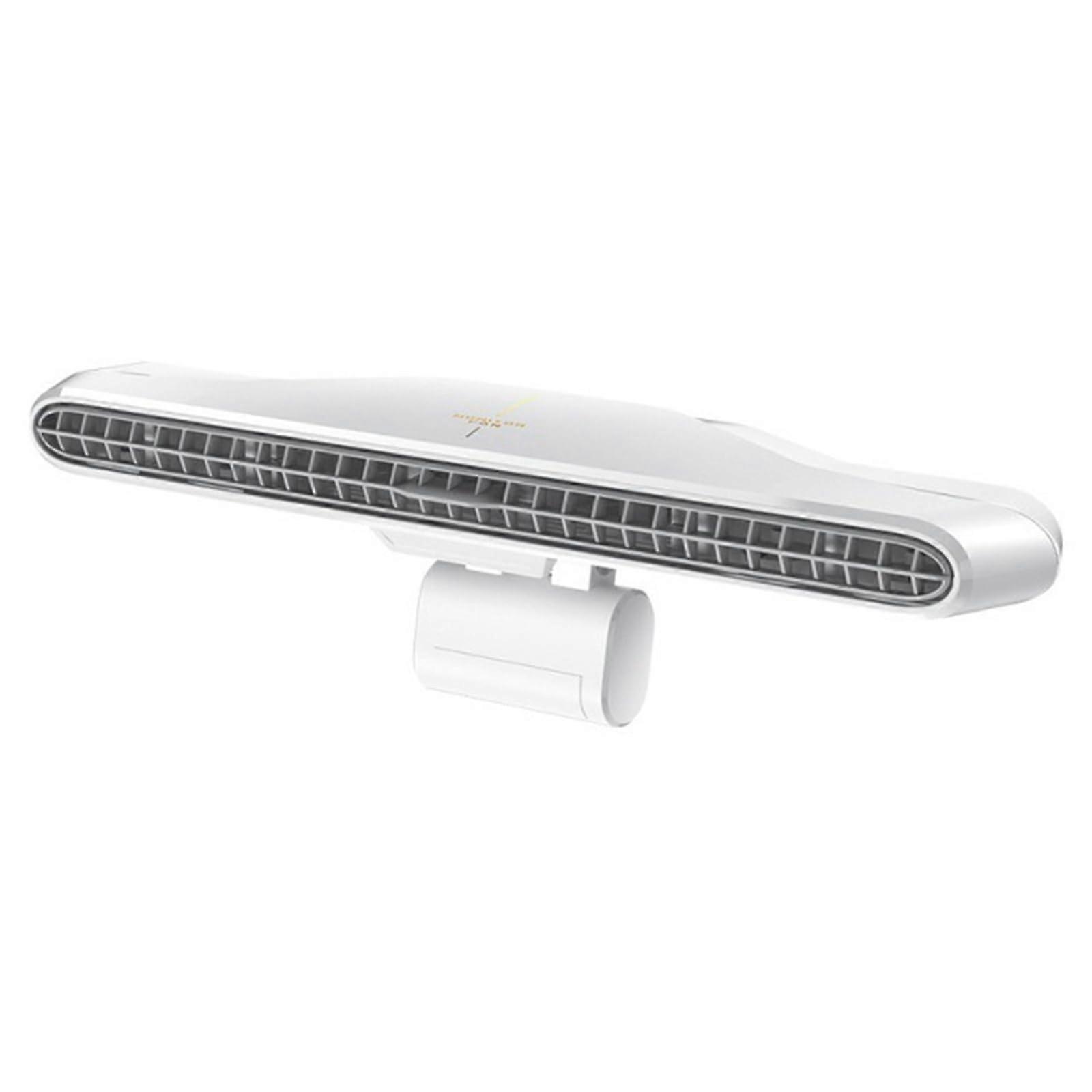 Functional Fan USB Powered Desktop Fan For Monitors Screen Hanging Vertical Use White Plastic