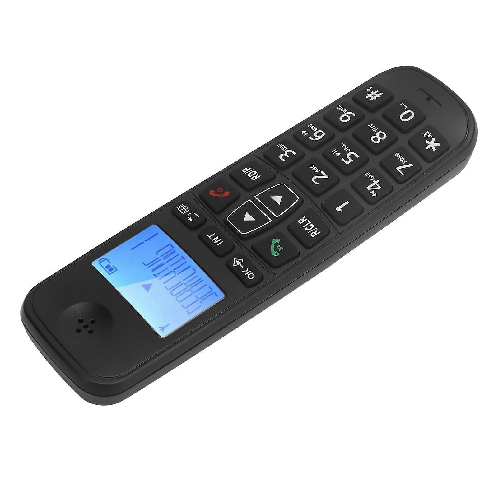 Téléphone sans fil avec répondeur, LCD, 5 combinés, noir