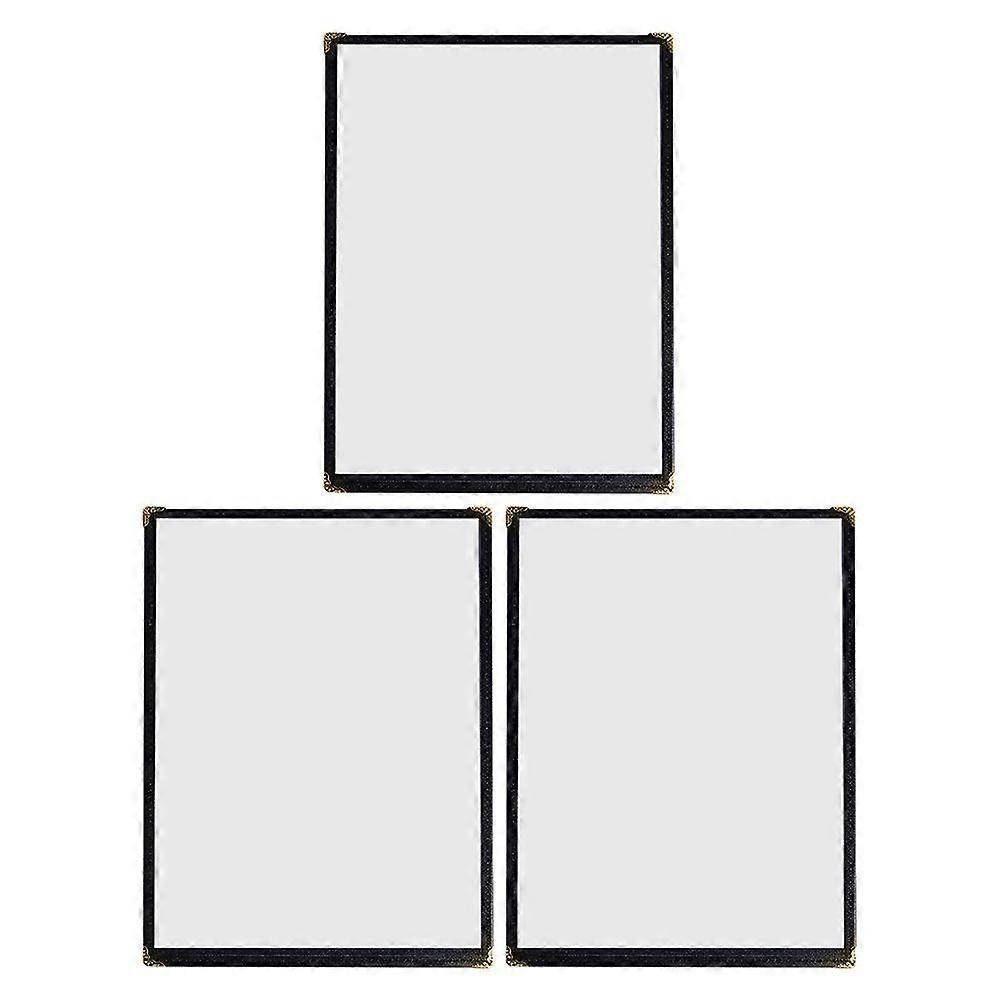 3pcs Clear Recipe Cover Bar Recipe Protector DIY Menu Holder for Restaurant (A4)