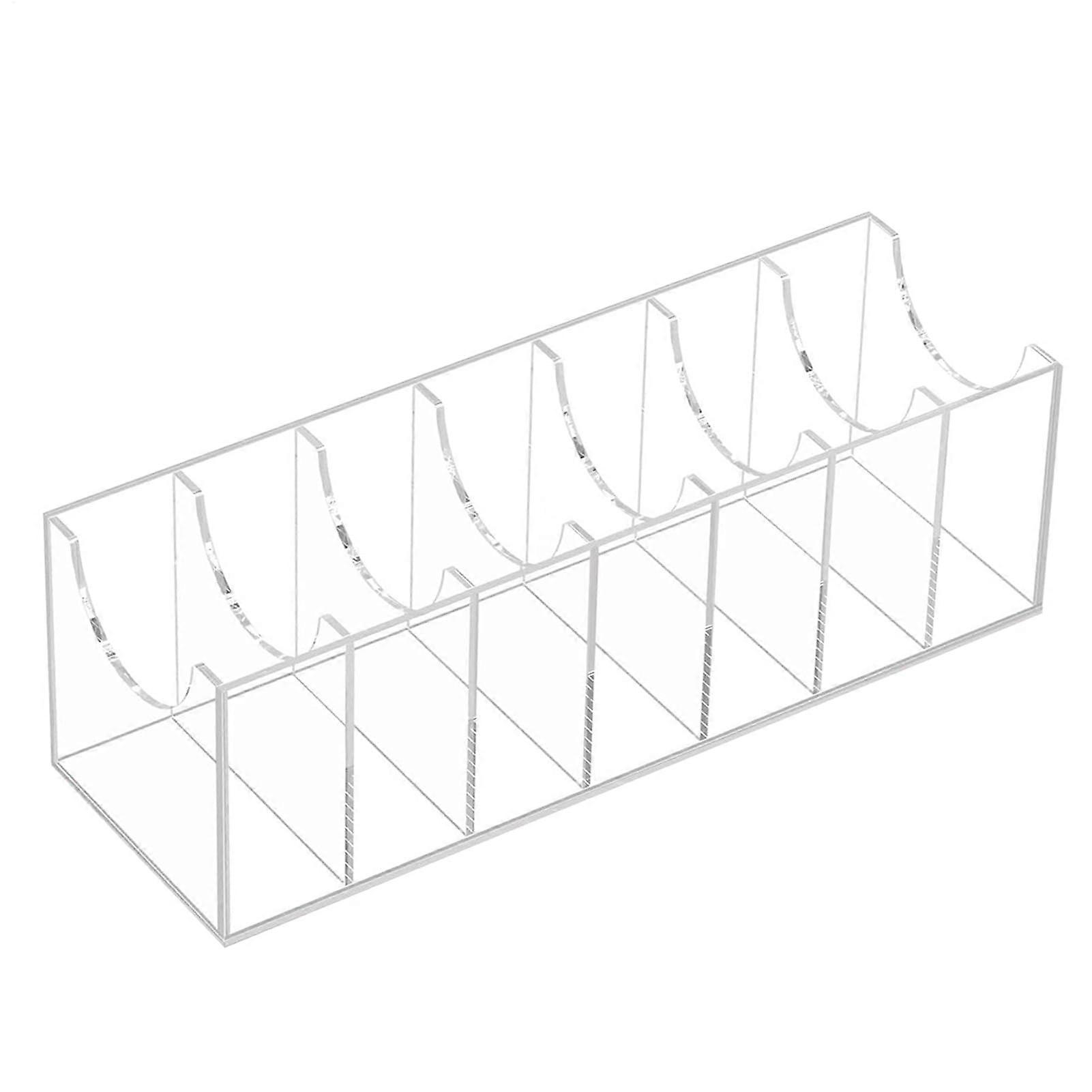 Belt Storage Box Clear Organizer Case Transparent Acrylic Display 7-Grid Drawer Divider Multi-Purpose Accessory Holder