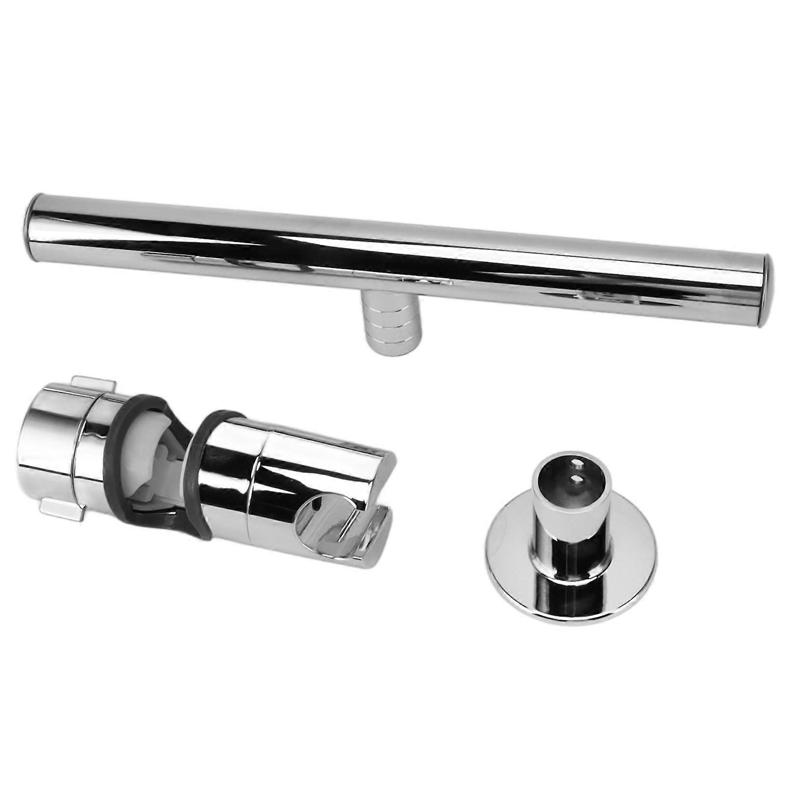 Copper Adjustable Shower Head Holder Set, 11.9cm Bracket, 26cm Rod