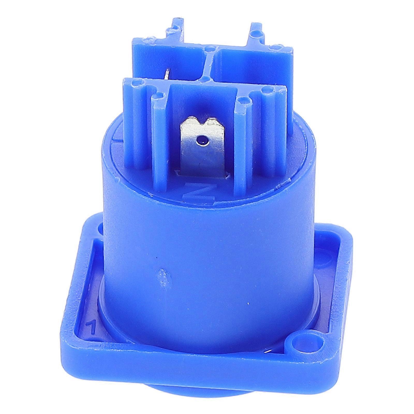 Audio Power Extension Socket for Speaker Power Supply 1Set Blue Plastic and Copper