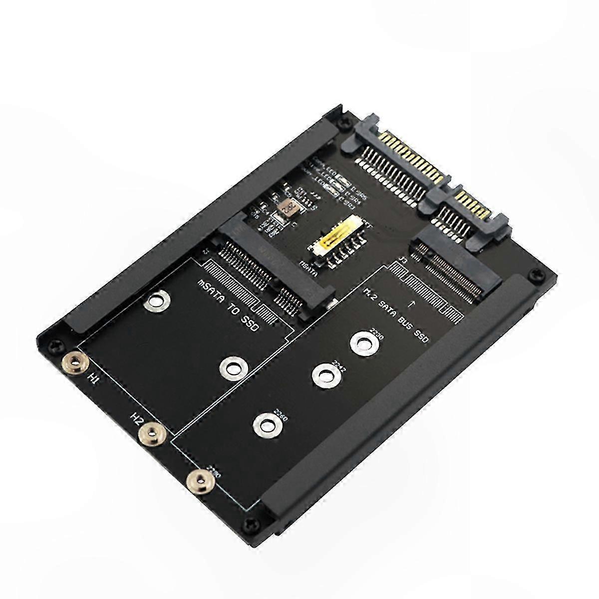 Adattatore SSD SATA M.2 2-in-1 con contenitore da 2,5" per chiavi MSATA e NGFF