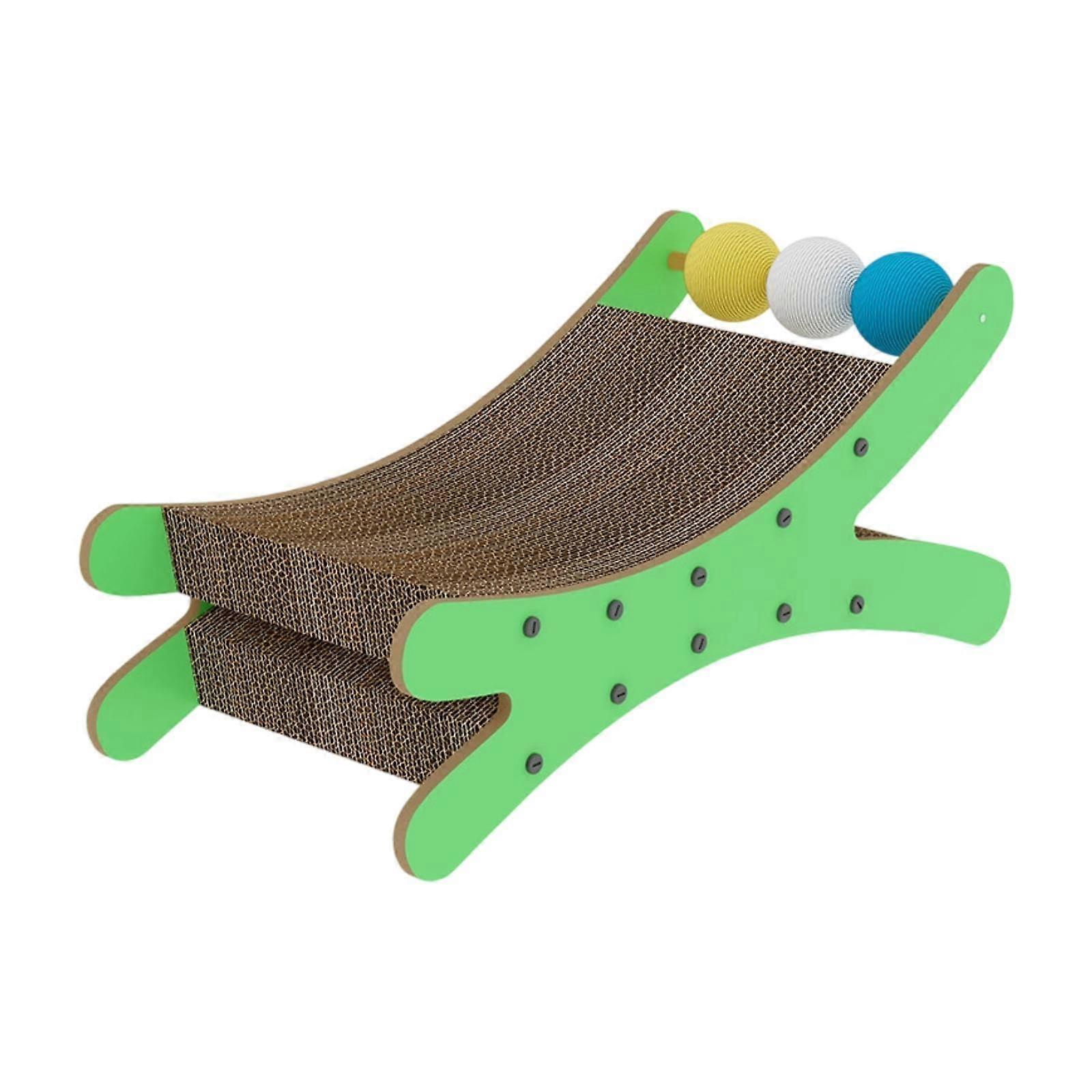 Cat Scratching Post Cardboard Sofa For Cats And Kittens Green Cardboard Cat Scratch Toy Size Medium Eco Friendly