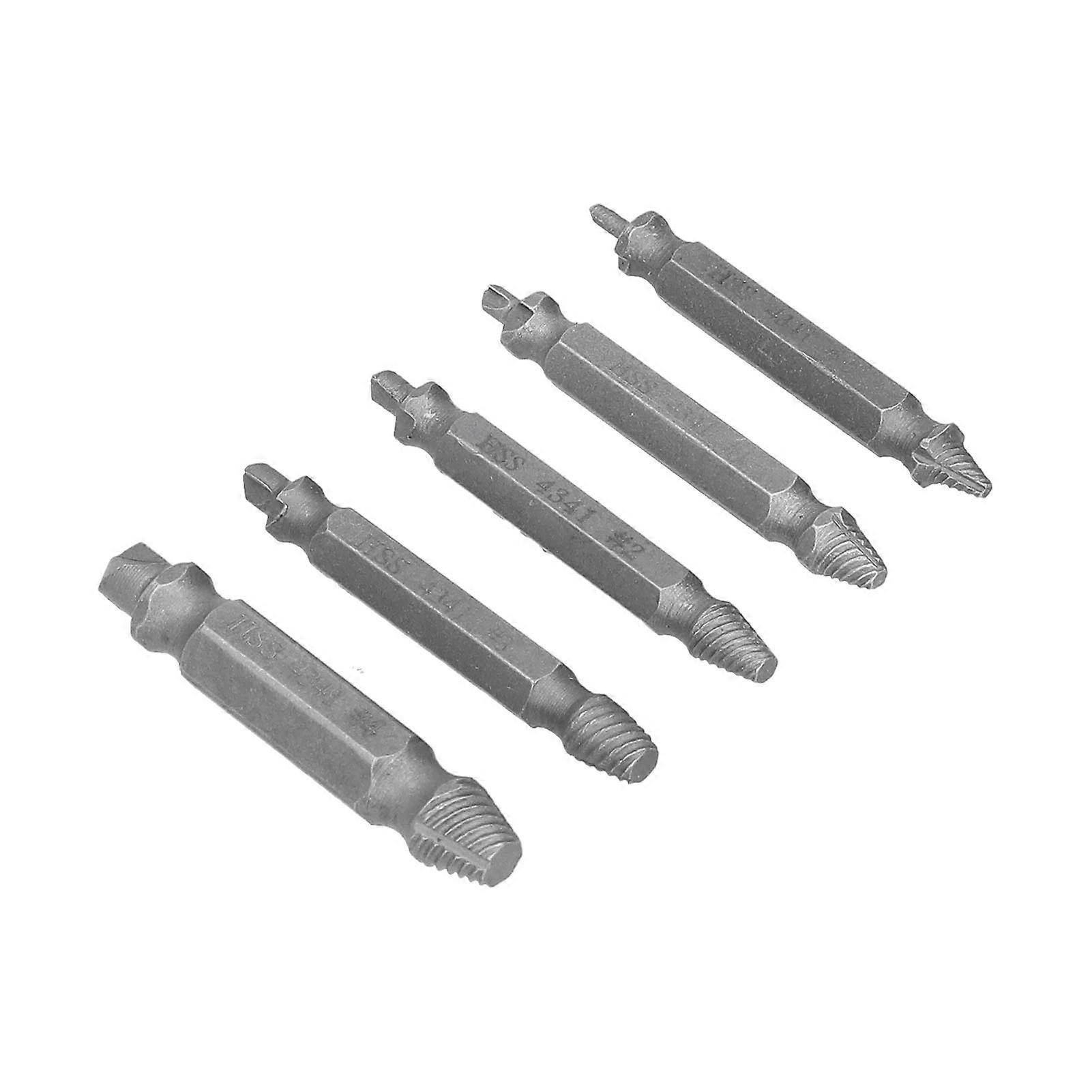 5Pcs Headless Screw Remover Set Double Heads HSS 3mm Handle