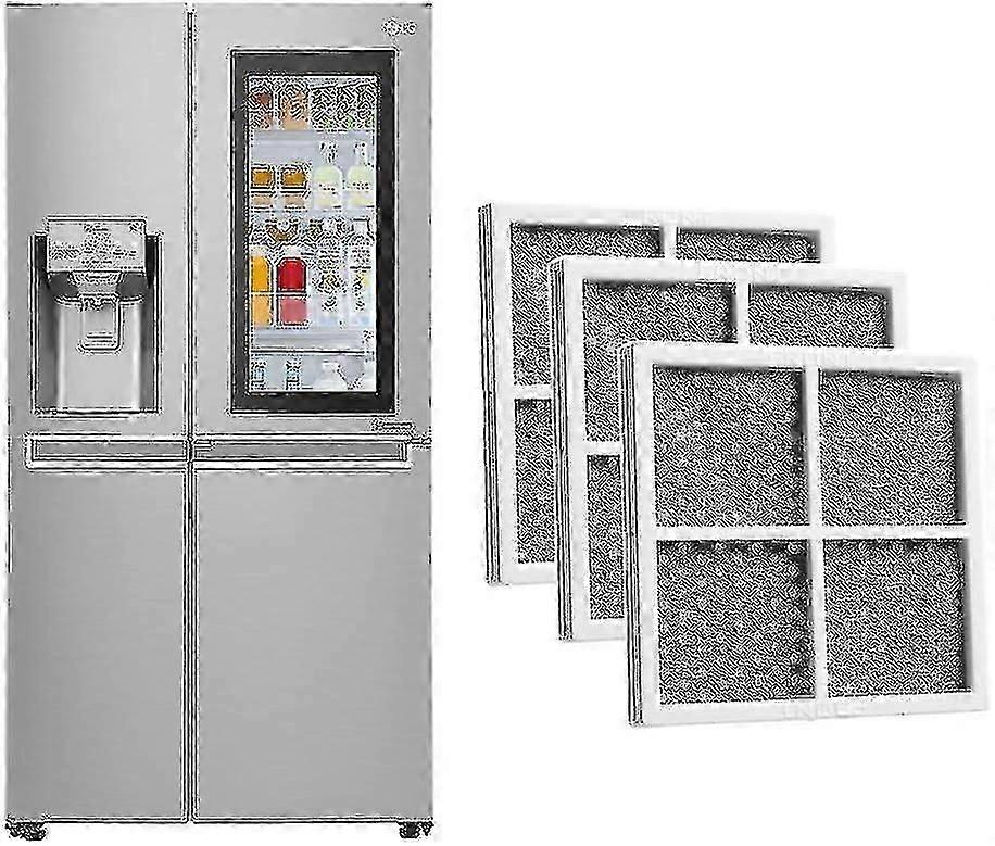 Luftfilter för Lg Pure N Fresh kylskåp, 3 st byte friskluftfilter