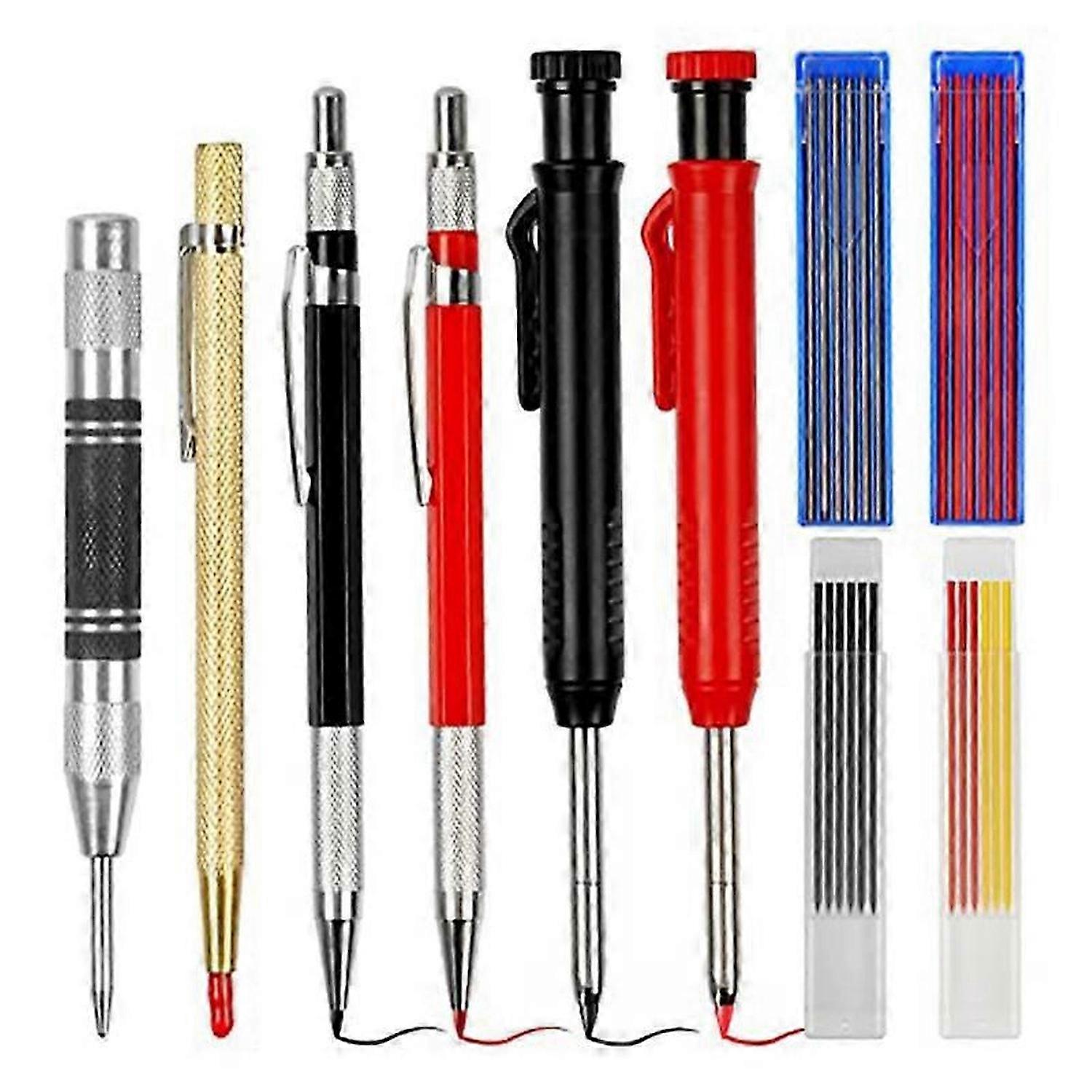 10 Pack Carpenter Pencil with Sharpener