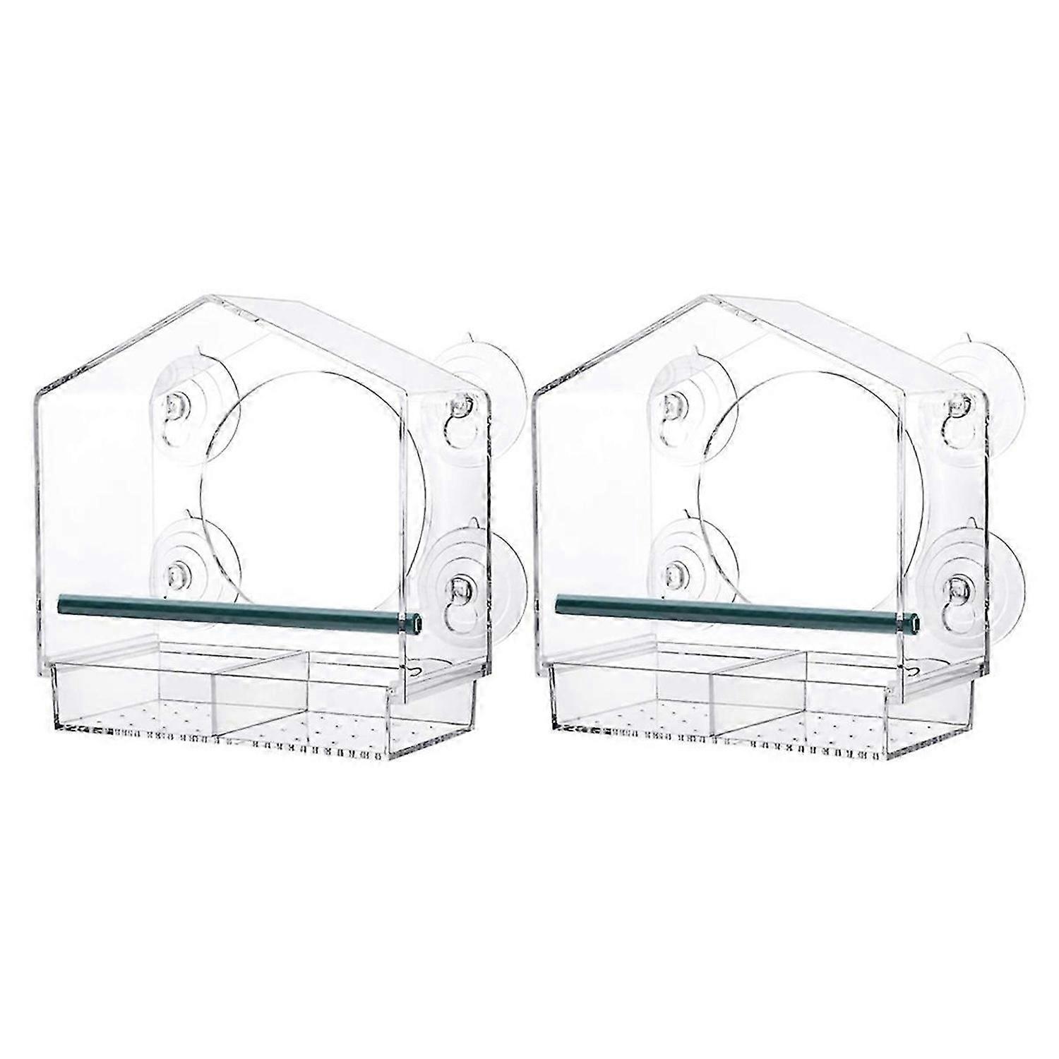 Bird Feeder, Acrylic Clear Window Bird Feeder