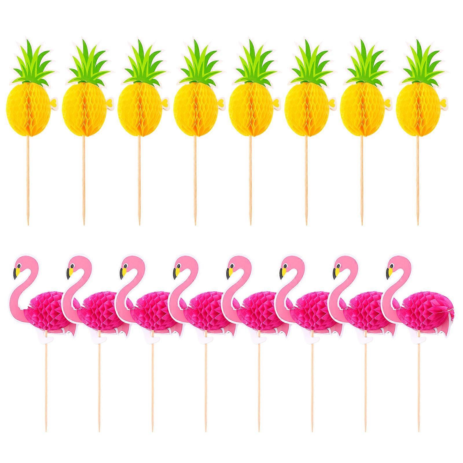 Cake Toppers Amosfun Cake Insert Topper for Party Decoration 16Pcs