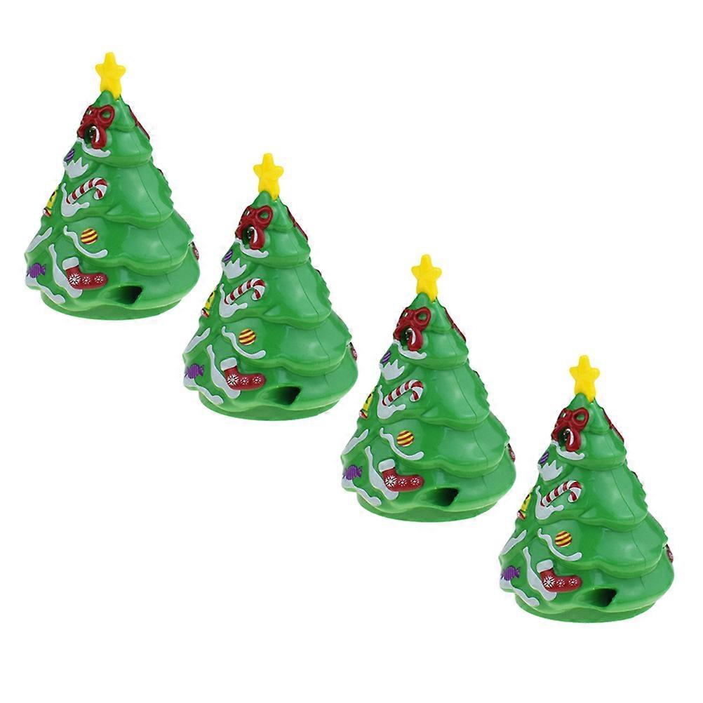 Christmas Toy Wind-Up Toys Plastic Xmas Tree 4Pcs Kids Party Supplies