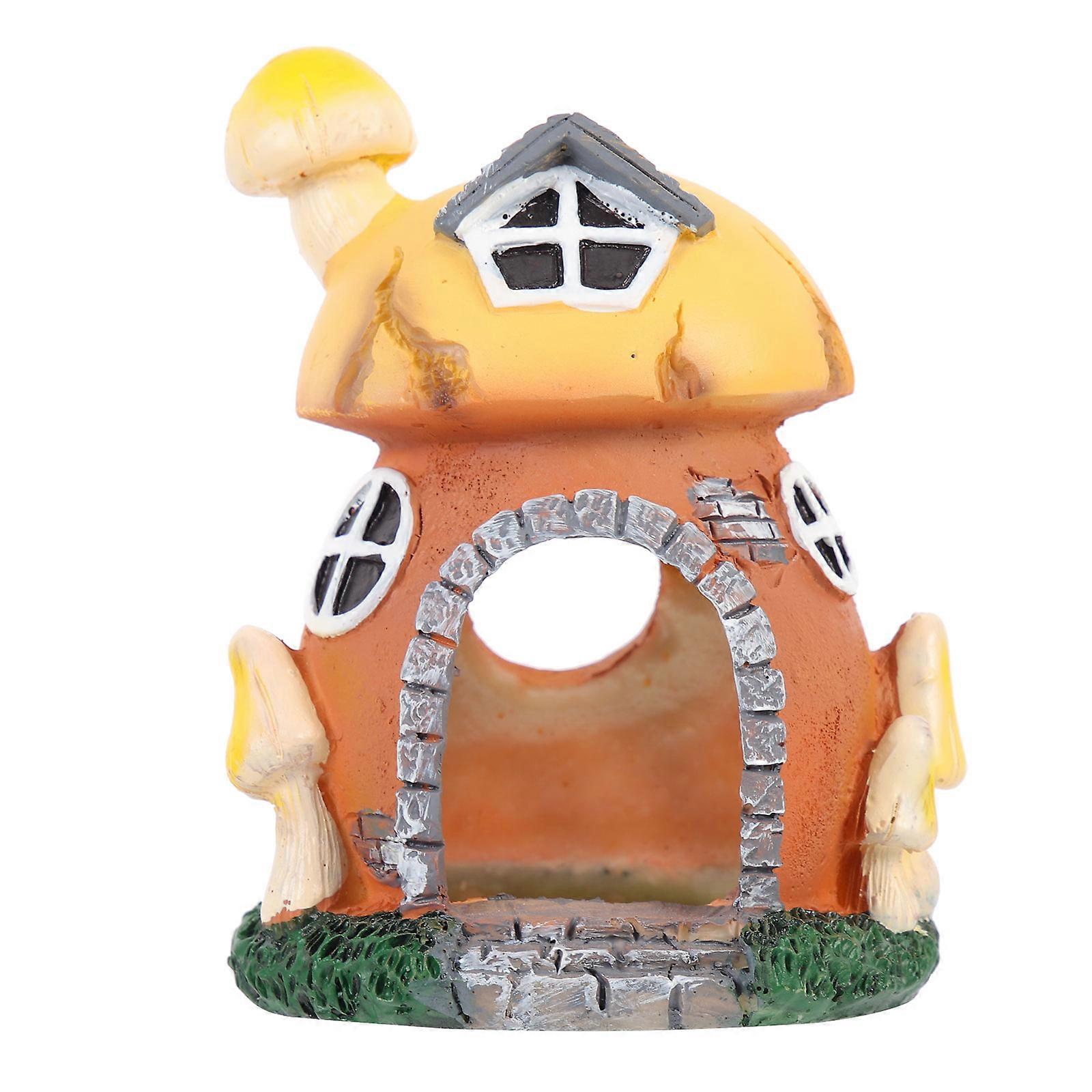 Underwater Resin Fish Hideout Mushroom House for Aquarium Decor Multi