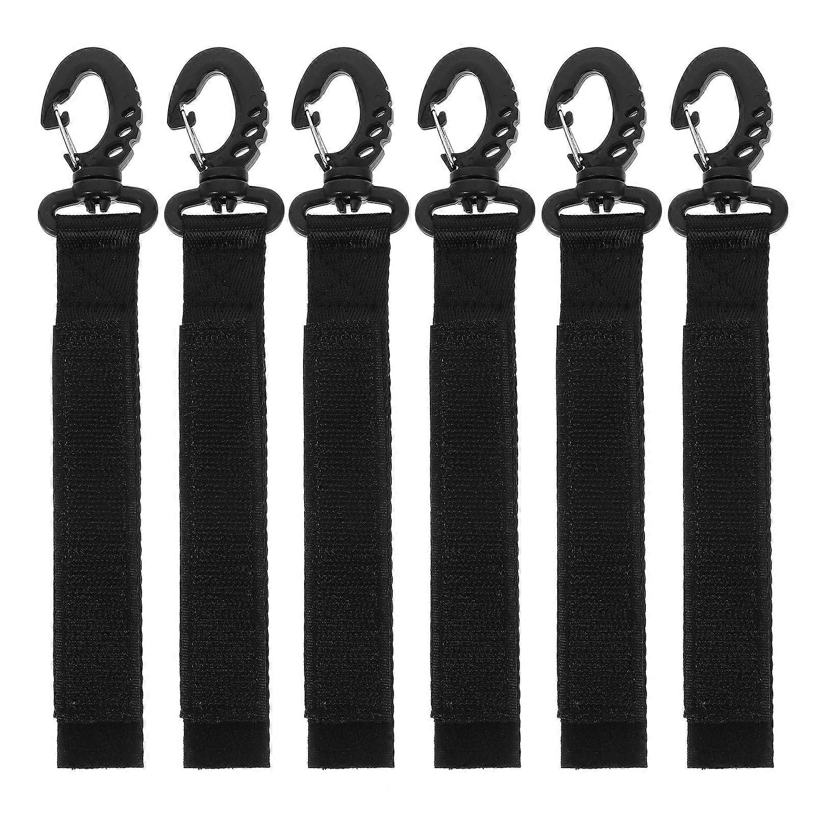 Marine Elastic Dock Mooring Hook for Boat 24Pcs Black Heavy Duty