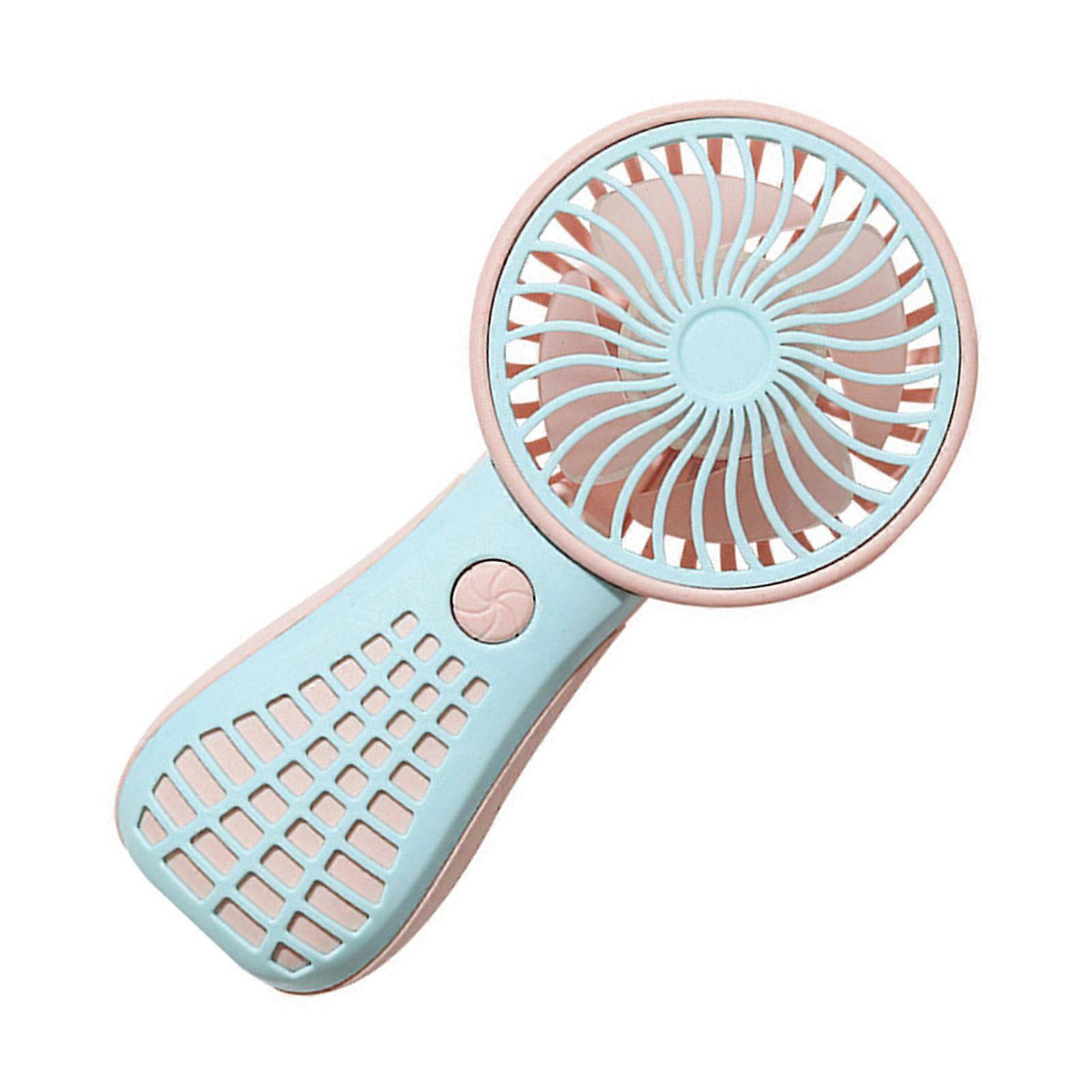Mini USB Rechargeable Handheld Fan 6.3x4.3x12.8cm Blue