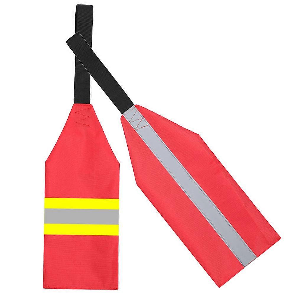 Kayak Towing Flag 2Pcs Reflective Safety Flags for Trailer Use