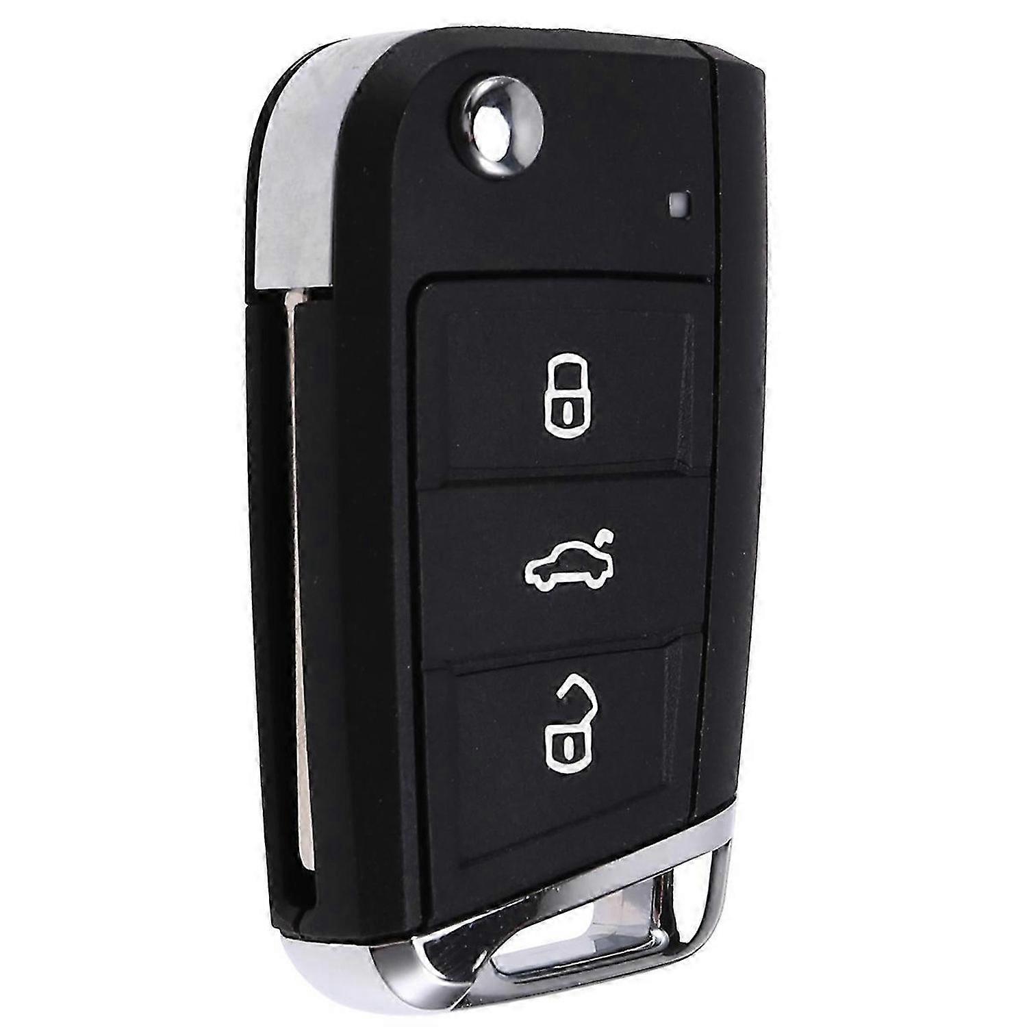 Car 3 Buttons Key Shell Folding Remote Control Key Shell for MBQ Golf Narrow Key Blade Housing Cover