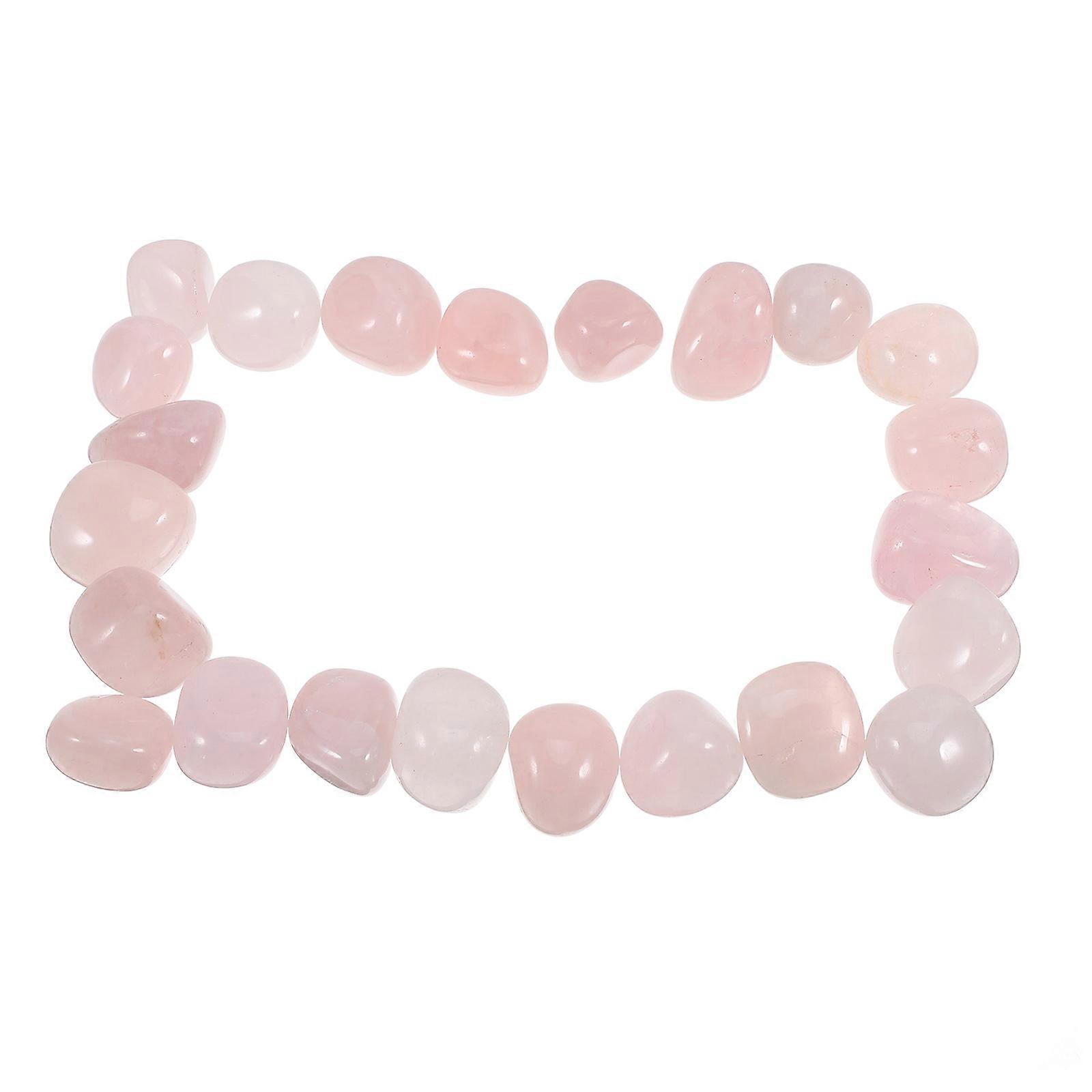 Natural Rose Quartz Crystal Stones for Meditation 2Pcs Pink Gemstones